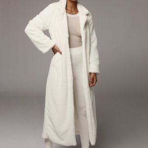 Brand new JLUXLABEL ivory Oana soft long coat